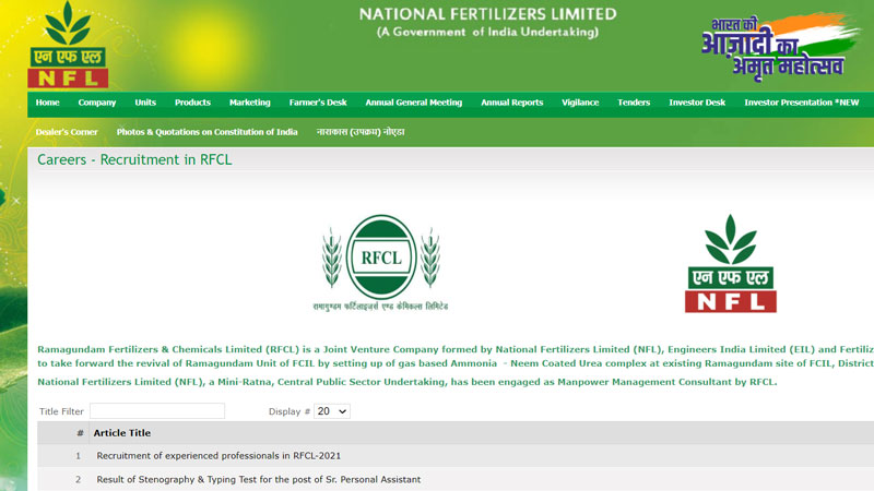 National-Fertilizer-Limited-Exam-know-all-Information