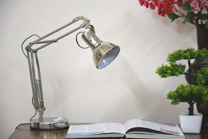 Silver-Stainless-Steel-Study-Lamp