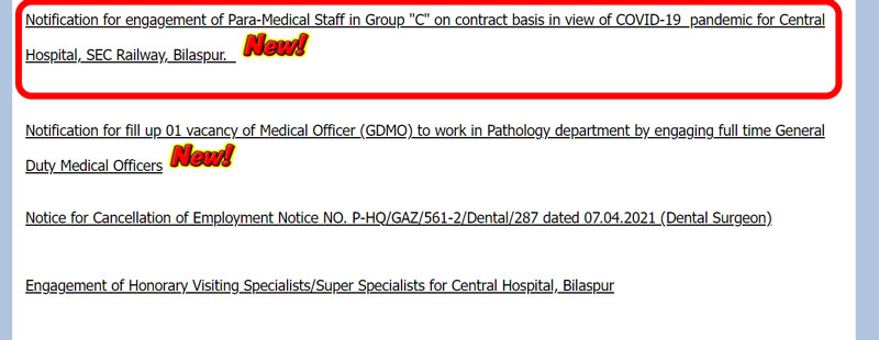 Notification-for-engagement-of-Para-Medical-Staff-in-Group-C-on-contract-basis-in-view-of-COVID-19-pandemic-for-Central-Hospital-SEC-Railway-Bilaspur
