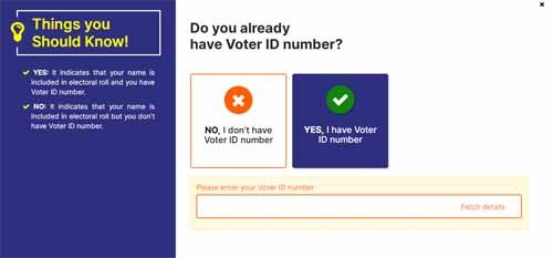 Voter ID correction process