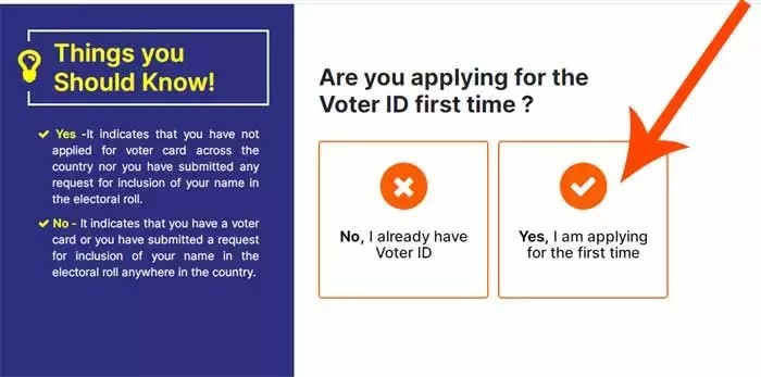 voter id for the first time