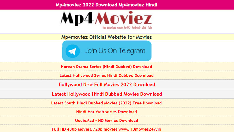 Mp4moviez 2023 - South Hindi Dubbed Movies Download - Vijay Solutions