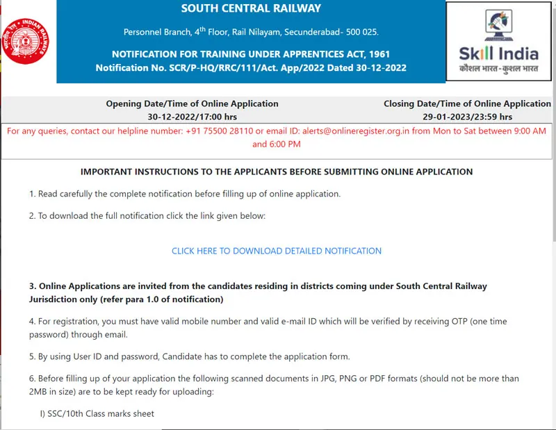 Railway-SCR-Apprentice-Online-Form-2023-for-4103-Post