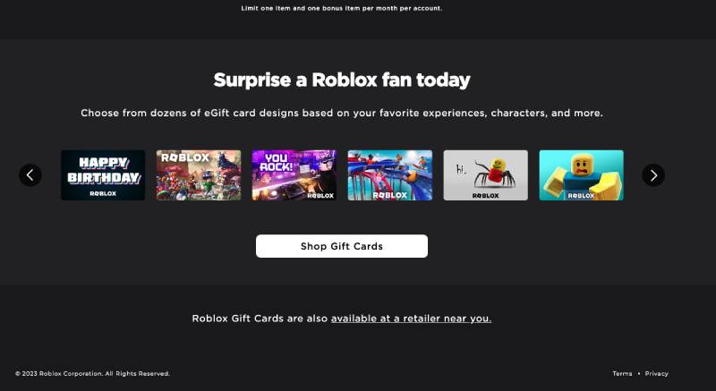 Roblox Gift Card Promo Codes